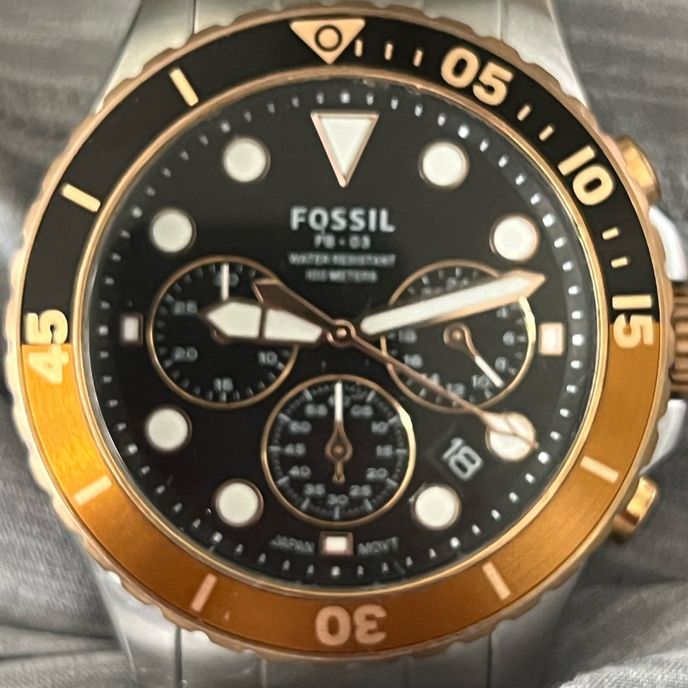 Fossil Black and Gold Watch